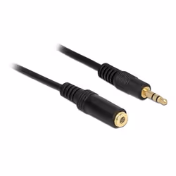 DeLOCK 83766, 3,5mm, Mâle, 3,5mm, Femelle, 2 m, Noir