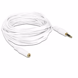 DeLOCK 3.5mm M-F, 5m câble audio 3,5mm Blanc