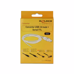 DeLOCK 1.8m USB2.0-A/TTL 6-p câble USB 1,8 m USB A Noir