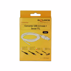 DeLOCK 1.8m USB2.0-A/TTL 6-p câble USB 1,8 m USB A Noir