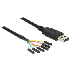 DeLOCK 1.8m USB2.0-A/TTL 6-p câble USB 1,8 m USB A Noir