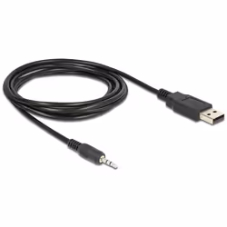 DeLOCK 1.8m USB 2.0-A/2.5mm, 2,5 mm, Mâle, USB Type-A, Mâle, 1,8 m, Noir