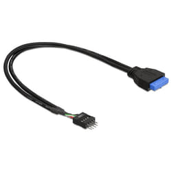 DeLOCK USB 3.0 19 pin - USB 2.0 8 pin 60cm Noir