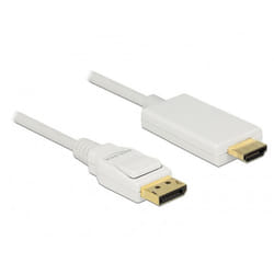 DeLOCK 83818 câble vidéo et adaptateur 2 m DisplayPort HDMI Blanc