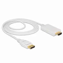 DeLOCK 83818 câble vidéo et adaptateur 2 m DisplayPort HDMI Blanc