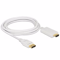 DeLOCK 83819 câble vidéo et adaptateur 3 m DisplayPort HDMI Blanc