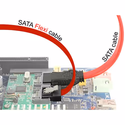 DeLOCK 0.1m 2xSATAIII câble SATA 0,1 m Rouge
