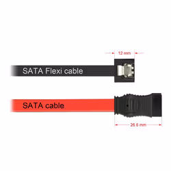 DeLOCK 83838 câble SATA 0,1 m SATA 7-pin Noir
