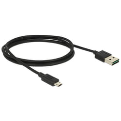 DeLOCK 83844 câble USB 1 m USB 2.0 USB A Micro-USB B Noir