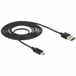 DeLOCK 83850 câble USB 2 m USB 2.0 USB A Micro-USB B Noir