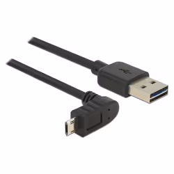 DeLOCK 83857, 3 m, USB A, Micro-USB B, USB 2.0, Mâle/Mâle, Noir