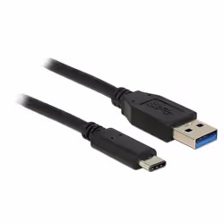 DeLOCK 1m USB3.1-C/USB3.1-A, 1 m, USB A, USB C, USB 3.2 Gen 2 (3.1 Gen 2), Mâle/Mâle, Noir