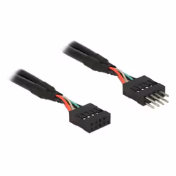 DeLOCK 0.5m 2xUSB2.0, 0,5 m, USB 2.0, Mâle, Femelle, Droit, Droit