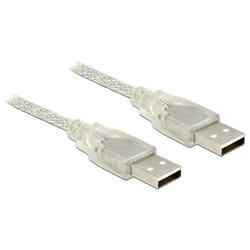 DeLOCK 0.5m, 2xUSB2.0-A câble USB 0,5 m USB 2.0 USB A Transparent