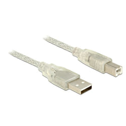 DeLOCK 83895 câble USB 3 m USB 2.0 USB A USB B Transparent