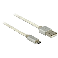 DeLOCK 1m USB 2.0-A/USB 2.0 Micro-B câble USB USB A Micro-USB B Blanc