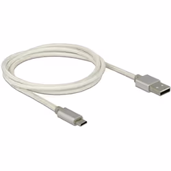 DeLOCK 1m USB 2.0-A/USB 2.0 Micro-B câble USB USB A Micro-USB B Blanc