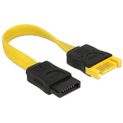 DeLOCK 0.1m 2xSATAIII câble SATA 0,1 m SATA 7-pin Noir, Jaune
