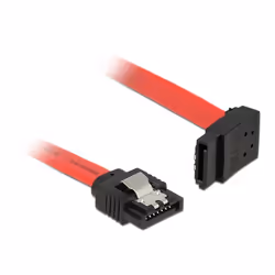 DeLOCK SATA III/SATA III, 0.2 m, 0,2 m, SATA III, SATA 7-pin, SATA 7-pin, Mâle/Mâle, Noir, Rouge