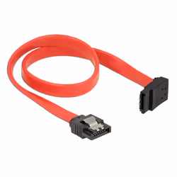 DeLOCK 0.3m, 2xSATAIII câble SATA 0,3 m SATA 7-pin Noir, Rouge