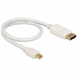DeLOCK Mini Displayport/Displayport, 0.5 m 0,5 m Blanc