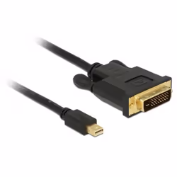 DeLOCK 83990, 3 m, Mini DisplayPort, DVI-D, Mâle, Mâle, Or