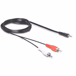 DeLOCK 84000, 2 x RCA, Mâle, 3,5mm, Mâle, 1,5 m, Noir