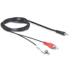 DeLOCK 84000 câble audio 1,5 m 2 x RCA 3,5mm Noir