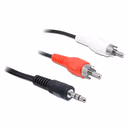 DeLOCK 84000 câble audio 1,5 m 2 x RCA 3,5mm Noir