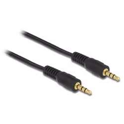DeLOCK 84001, 3,5mm, Mâle, 3,5mm, Mâle, 2,5 m, Noir