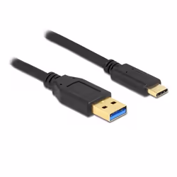 DeLOCK 84004, 2 m, USB A, USB C, USB 3.2 Gen 1 (3.1 Gen 1), 5000 Mbit/s, Noir