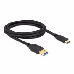DeLOCK 84004 câble USB 2 m USB 3.2 Gen 1 (3.1 Gen 1) USB A USB C Noir