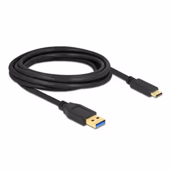 DeLOCK 84006 câble USB 3 m USB 3.2 Gen 1 (3.1 Gen 1) USB A USB C Noir