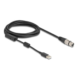 DeLOCK 84178 câble audio 3 m XLR (3-pin) USB Type-A Noir, Argent