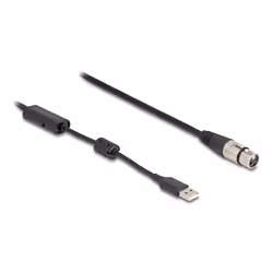 DeLOCK 84178 câble audio 3 m XLR (3-pin) USB Type-A Noir, Argent