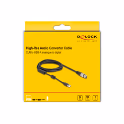 DeLOCK 84178 câble audio 3 m XLR (3-pin) USB Type-A Noir, Argent