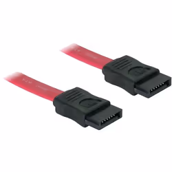 DeLOCK SATA Cable - 0.7m, 0,7 m, Rouge