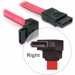 DeLOCK SATA Cable - 0.5m, 0,5 m, SATA II, Rouge