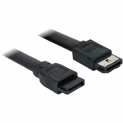 DeLOCK eSATA Cable - 0.7m, 0,7 m, eSATA, eSATA, Noir