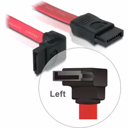 DeLOCK SATA Cable - 0.22m, 0,22 m, SATA II, Rouge