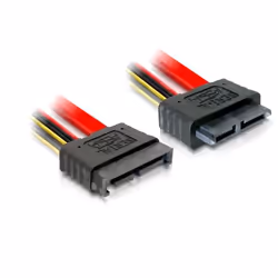 DeLOCK Cable SATA Slimline male > female, 0,3 m, Mâle/Femelle, Noir