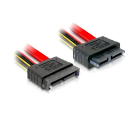 DeLOCK Cable SATA Slimline male > female câble SATA 0,3 m Noir