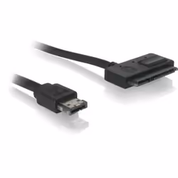 DeLOCK Cable Power Over eSATA &gt; SATA 22pin, 0,5 m, eSATAp, Noir