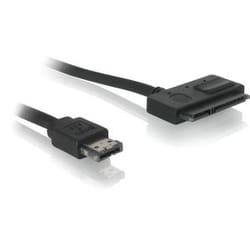 DeLOCK Cable Power Over eSATA > SATA 22pin câble SATA 0,5 m eSATAp Noir