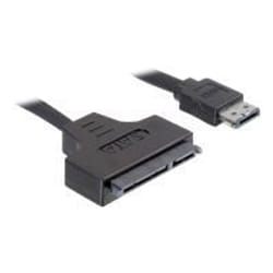 DeLOCK SATA cable, 0.5m câble SATA 0,5 m eSATAp Noir