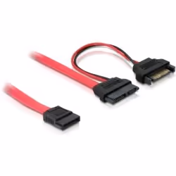 DeLOCK SATA cable, 0.5m, 0,5 m, Mâle/Femelle, Rouge