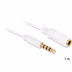 DeLOCK 3.5mm 1m câble audio 3,5mm Blanc