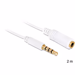 DeLOCK 3.5mm 2m câble audio 3,5mm Blanc