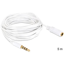 DeLOCK 3.5mm 5m câble audio 3,5mm Blanc