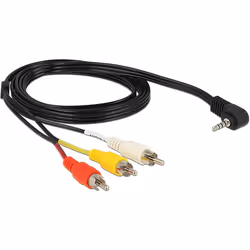 DeLOCK 84504 câble vidéo et adaptateur 1,5 m 3,5mm 3 x RCA Noir
